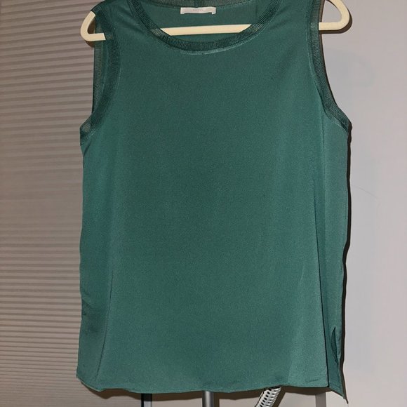 Green Silk Hugo Boss Blouse, size 6 - Picture 2 of 6